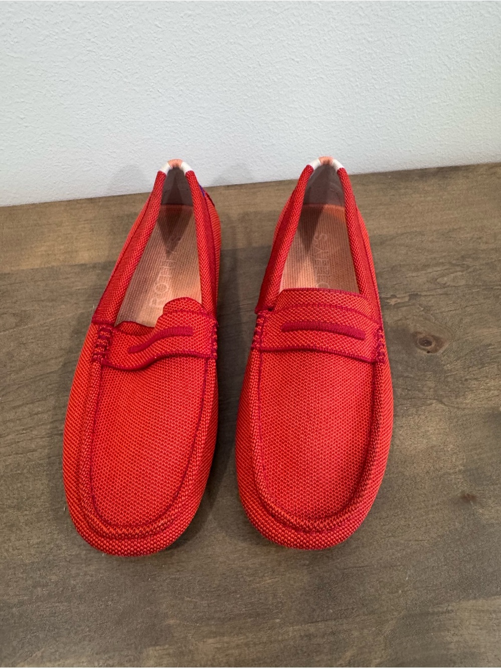 Women’s orange Mesh Slip-On Rothy drivers